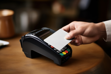 Contactless credit card png mockup, transparent design