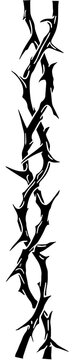 recommend clip art: black and white thorn vector illustration
