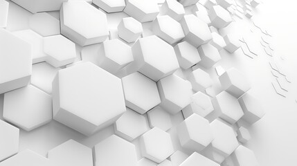 Fototapeta premium Abstract White Hexagon Pattern