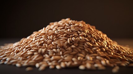 Obraz premium A Close-Up View of a Heap of Golden Wheat Grains