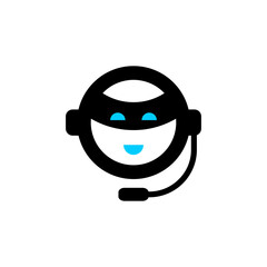 ball circle Customer Service Digital icon or logo isolated sign symbol vector illustration - high quality black and color style vector icons