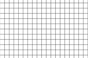 Horizontal grid square graph line page, mockup empty squared grid graph, paper grid square graph line texture of note book blank for notes - stock vector