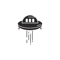 Space icon silhouette. Vector illustration