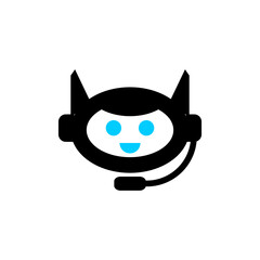 Obraz premium Customer two horn Service Digital icon or logo isolated sign symbol vector illustration - high quality black and color style vector icons