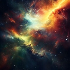 Fototapeta premium Breathtaking Cosmic Visions Glowing Planetary Choreography and Hypnotic Gravitational Fields