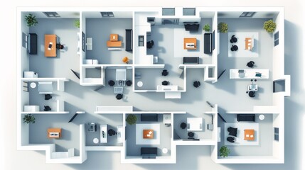 Floor plan. built walls of a house on construction drawings