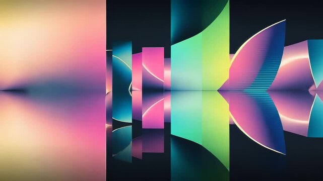 Colorful Shapes with Geometrical Motion Design animation