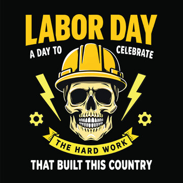 Happy  International Labor day t-shirt design, Typography t-shirt design concept for labor day. Suitable for worker and labor fashion and sale.