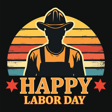 Happy  International Labor day t-shirt design, Typography t-shirt design concept for labor day. Suitable for worker and labor fashion and sale.