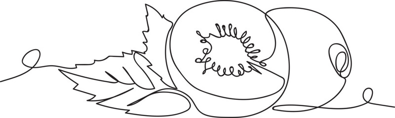 Strawberry Fruit One Line Art, Black and White Vector Strawberry Fruit	