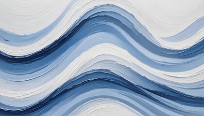 Obraz premium Dynamic Blue and White Oil Paint Texture with Bold Brushstrokes and Rich Depth