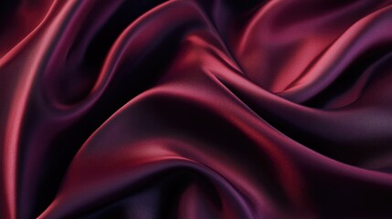 Obraz premium Soft, flowing silk fabric in a rich, deep hue, draped elegantly to showcase its smooth and luxurious texture.