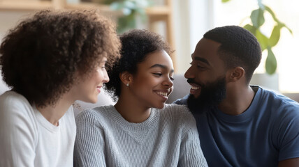 Fototapeta premium Family members supporting each other during a mental health crisis