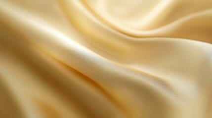 Fototapeta premium Golden Satin Fabric with Elegant Drapes and Soft, Shimmering Texture