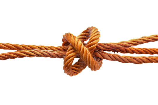 Rope Knot Technique Isolated On Transparent Background