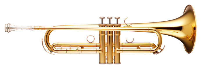 Fototapeta premium PNG Trumpet music horn gold.