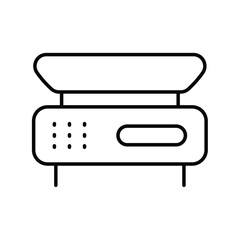 scale line icon with white background vector stock illustration