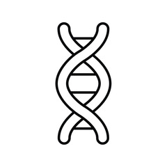 dna line icon with white background vector stock illustration