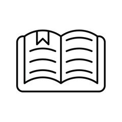 book line icon with white background vector stock illustration