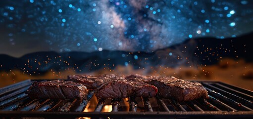 Steak under the Milky Way