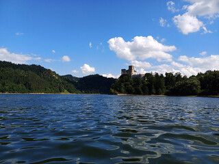 mountain panorama with lake