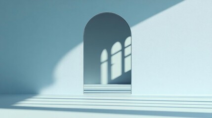 Fototapeta premium Gothic mirror, reflecting shadows, 3D illustration