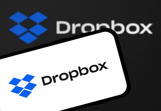 Chittagong, Bangladesh- 21 August 2024: Dropbox logo is displayed on smartphone. Dropbox is a file hosting service software company.