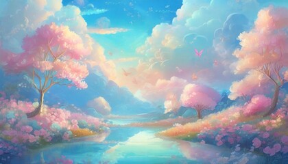 Naklejka premium sunrise in the mountains