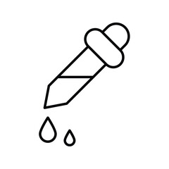 pipette line icon with white background vector stock illustration