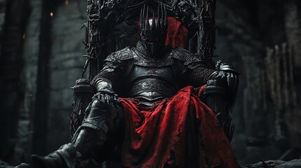 Dark King of the Thorny Throne - A sinister fantasy portrait of a cursed monarch in high-resolution HDR with menacing textures and cinematic lighting.