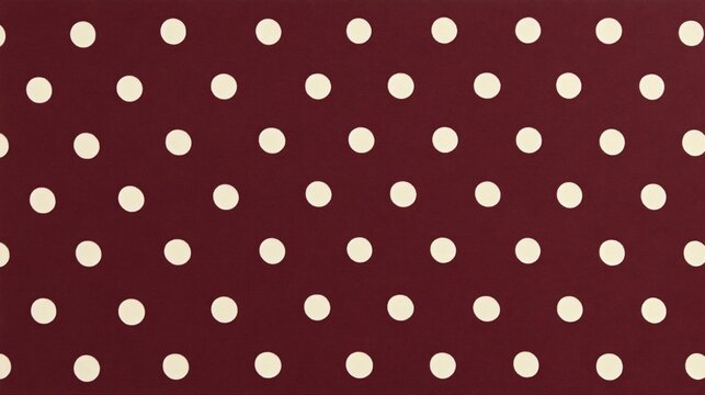 White dots evenly spaced on a dark red background creating a classic polka dot pattern