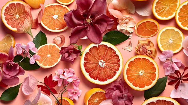 background of citrus fruits