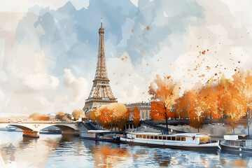 watercolor Paris