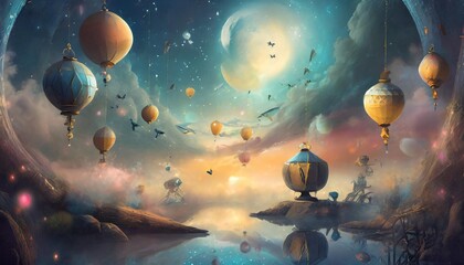 Naklejka premium planet in space