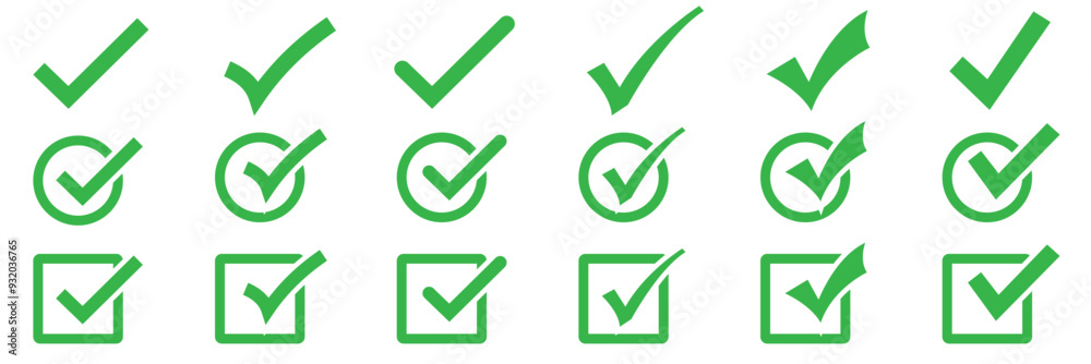 Wall mural check mark icon. check mark vector icon. checkmark vector illustration. vector symbols set checkmark