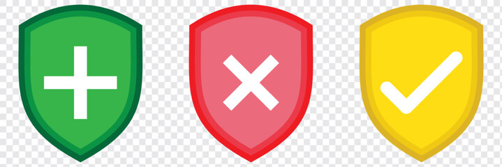 Medieval Shield of Knight with Cross. Design Elements. Vector. EPS 10.