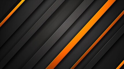 Obraz premium Abstract Diagonal Design with Orange and Black