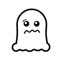 Cute, cute haloween ghost - vector illustration