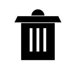 trash bin icon vector simple design illustration 