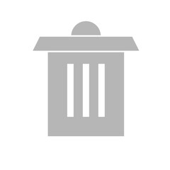 trash bin icon vector simple design illustration 