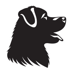 A dog face silhouette vector illustration