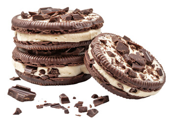 Rich Cookies and Cream Delight Isolated On Transparent Background
