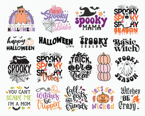 Halloween Set, Halloween T-shirt Design, Halloween SVG Design, Ghost Design, Halloween Shirt, Halloween Cat Shirt, Retro Halloween shirt Design, Spooky Season, Funny Halloween, Hippie Shirt,