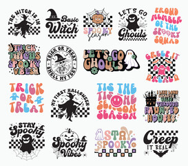 Halloween Set, Halloween T-shirt Design, Halloween SVG Design, Ghost Design, Halloween Shirt, Halloween Cat Shirt, Retro Halloween shirt Design, Spooky Season, Funny Halloween, Hippie Shirt,