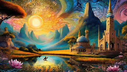 landscape with scene