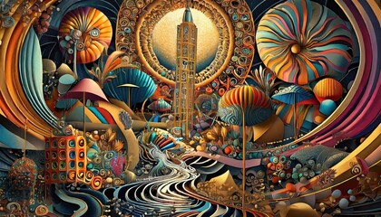 Obraz premium stained glass window