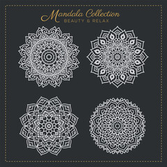 Abstract mandala pattern, Geometric shape, Unusual flower shape, golden color mandala design, Flower mandala, black and white mandala, pattern Vector illustration Islam, coloring book page, 