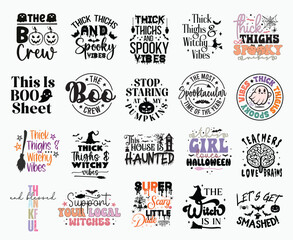 Halloween Set, Halloween T-shirt Design, Halloween SVG Design, Ghost Design, Halloween Shirt, Halloween Cat Shirt, Retro Halloween shirt Design, Spooky Season, Funny Halloween, Hippie Shirt,