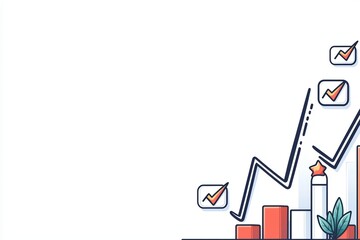 A vibrant illustration of a rising graph symbolizing growth and success in business and finance.