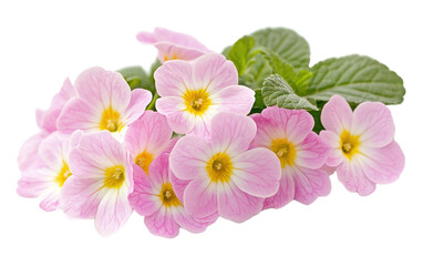 Obraz premium Bouquet primrose flowers on transparent background, png 